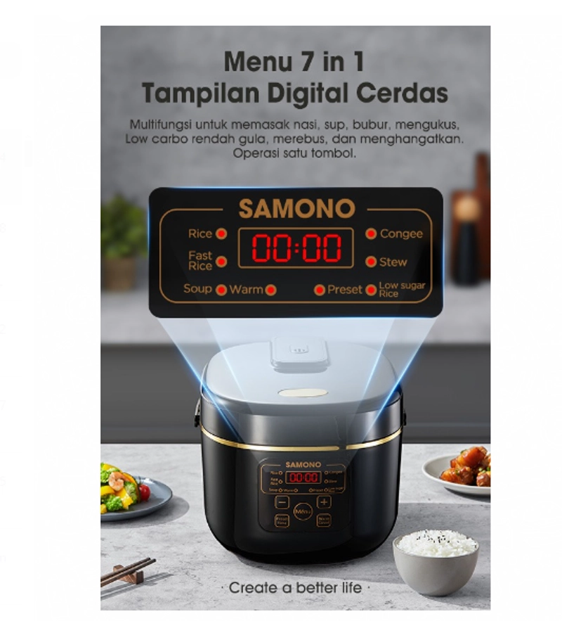 Product image UTAMAMEGA - Rice Cooker Low Sugar Samono SW-RCEB18 Type SW-RCEB18