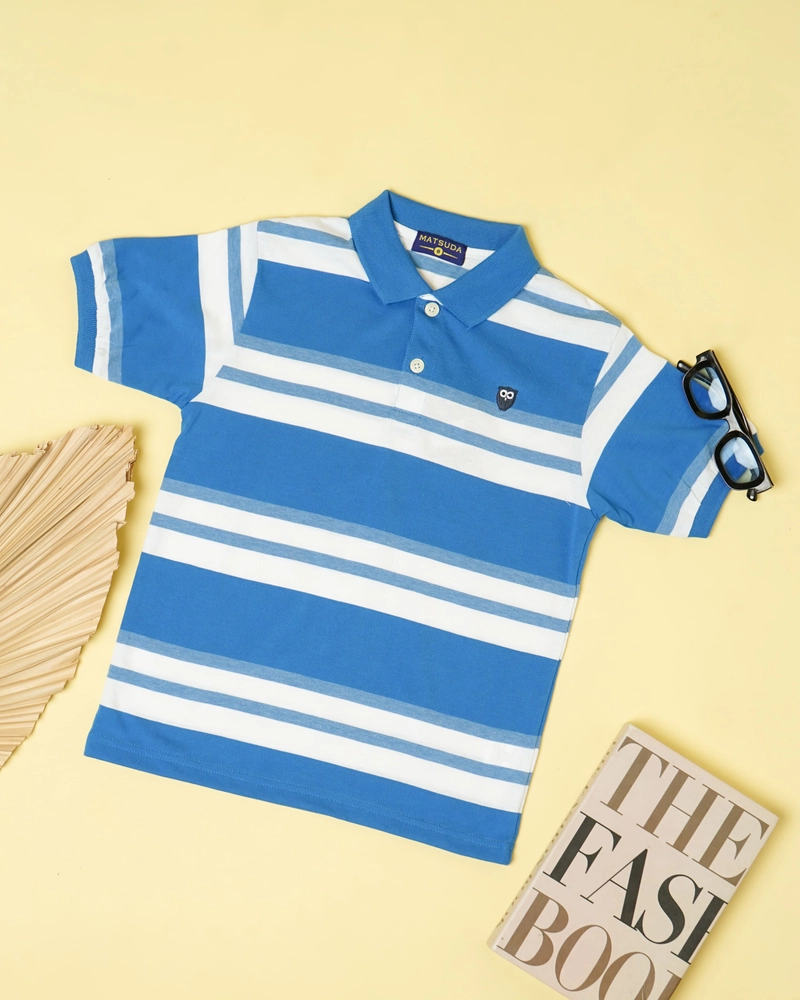 Product image MATSUDA APPAREL - Matsuda baju kaos polo anak laki laki katun umur 2-12 Andre 2 BLUE