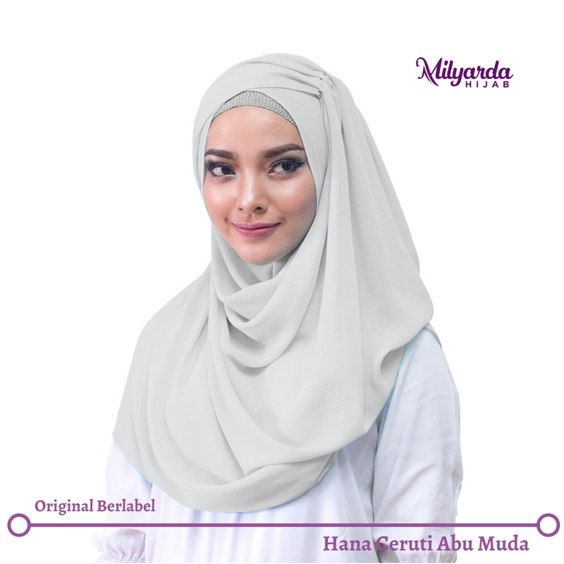 Product image Milyarda Hijab - Hana Ceruti Milyarda Hijab all size abu muda