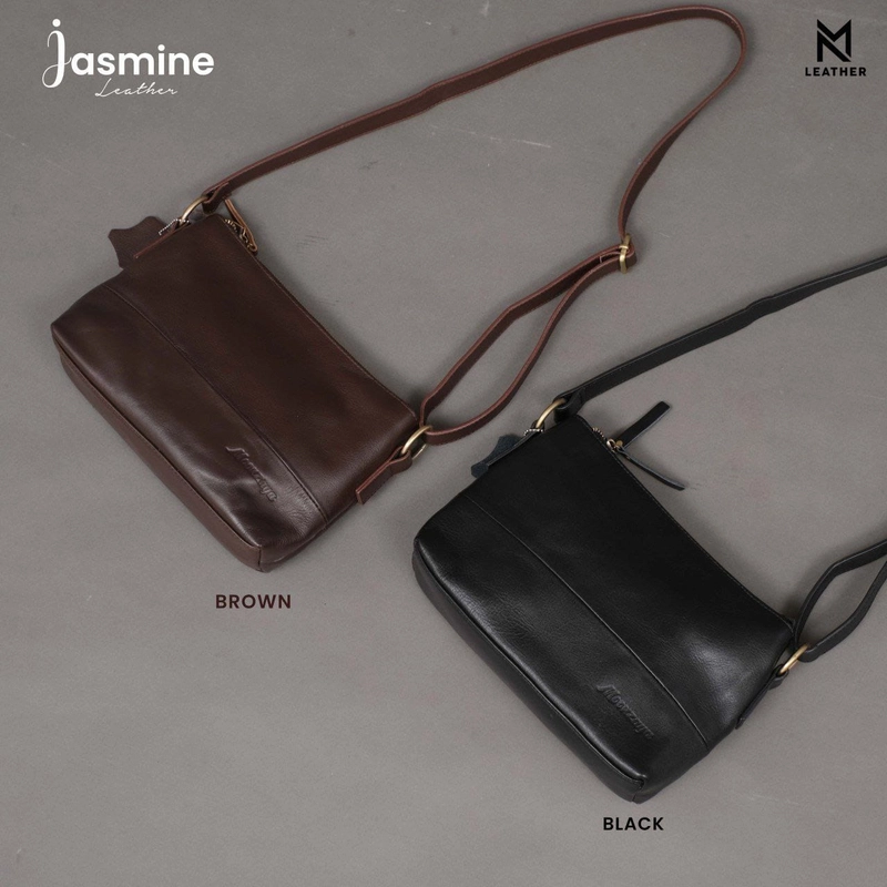 Product image Fashopid - MOONZAYA TAS SELEMPANG KULIT ASLI JASMINE ALL BLACK
