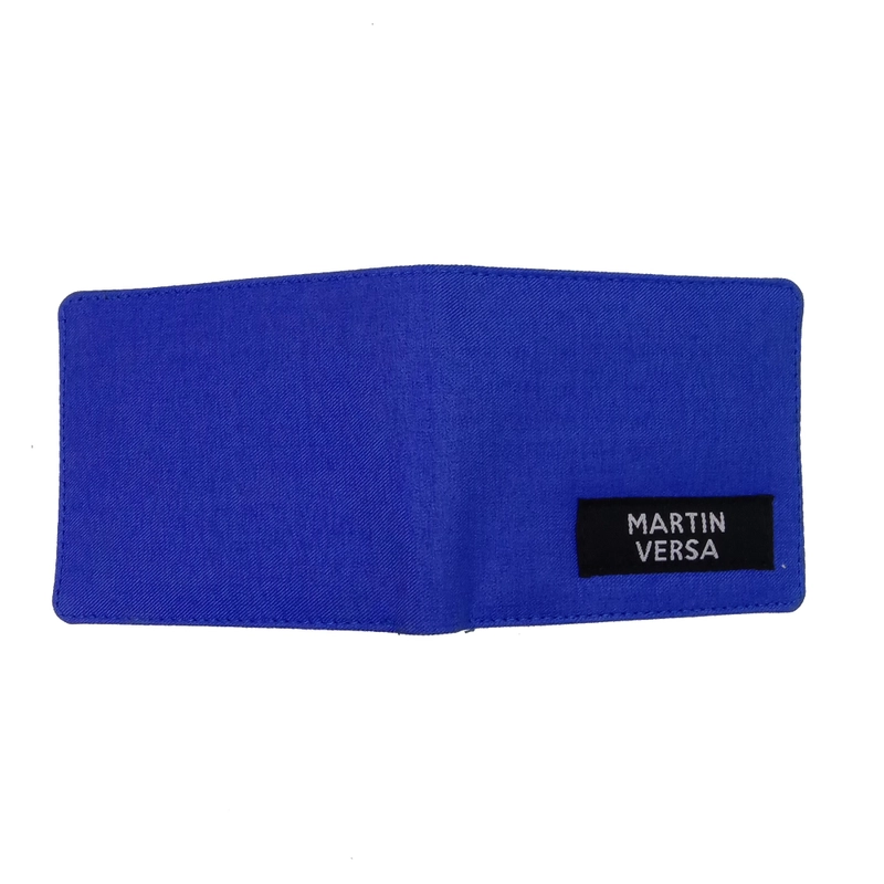 Product image Martinversa WL15 Dompet Lipat Uang Persegi Man Wallet Kain Kanvas Free Size Biru Terang