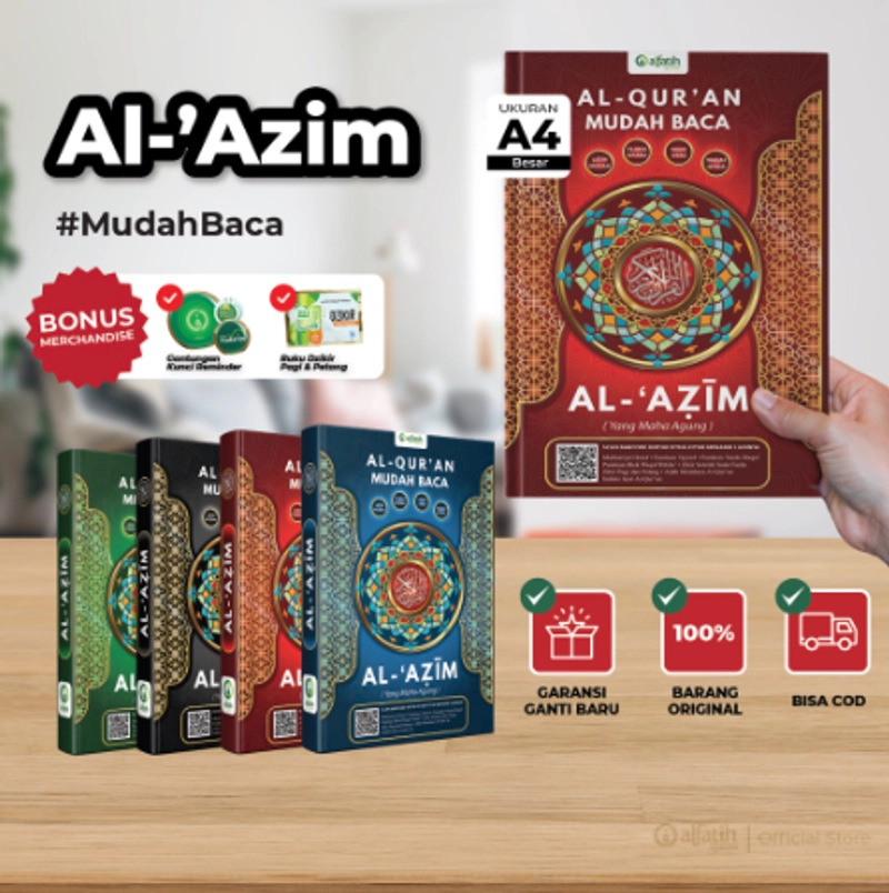 Product image Al Fatih Quran - Al Quran Waqaf A4 Besar Paket 5 Pcs A4 AL-AZIIM A4