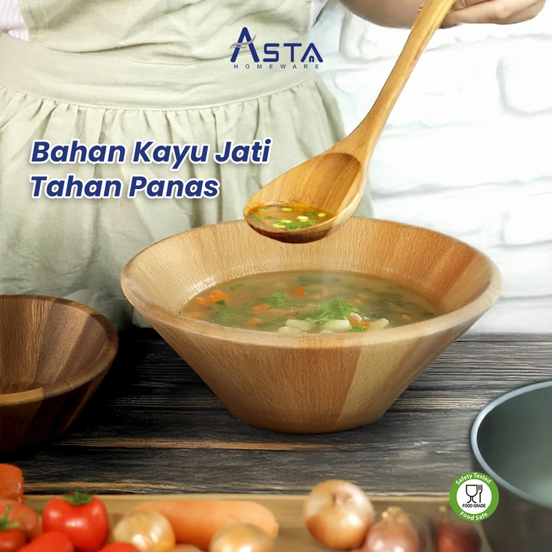 Product image Asta Homeware Official - Asta Sendok Sayur Kayu Jati Centong Sup Gagang Panjang 29 cm Size Sendok Kayu Jati