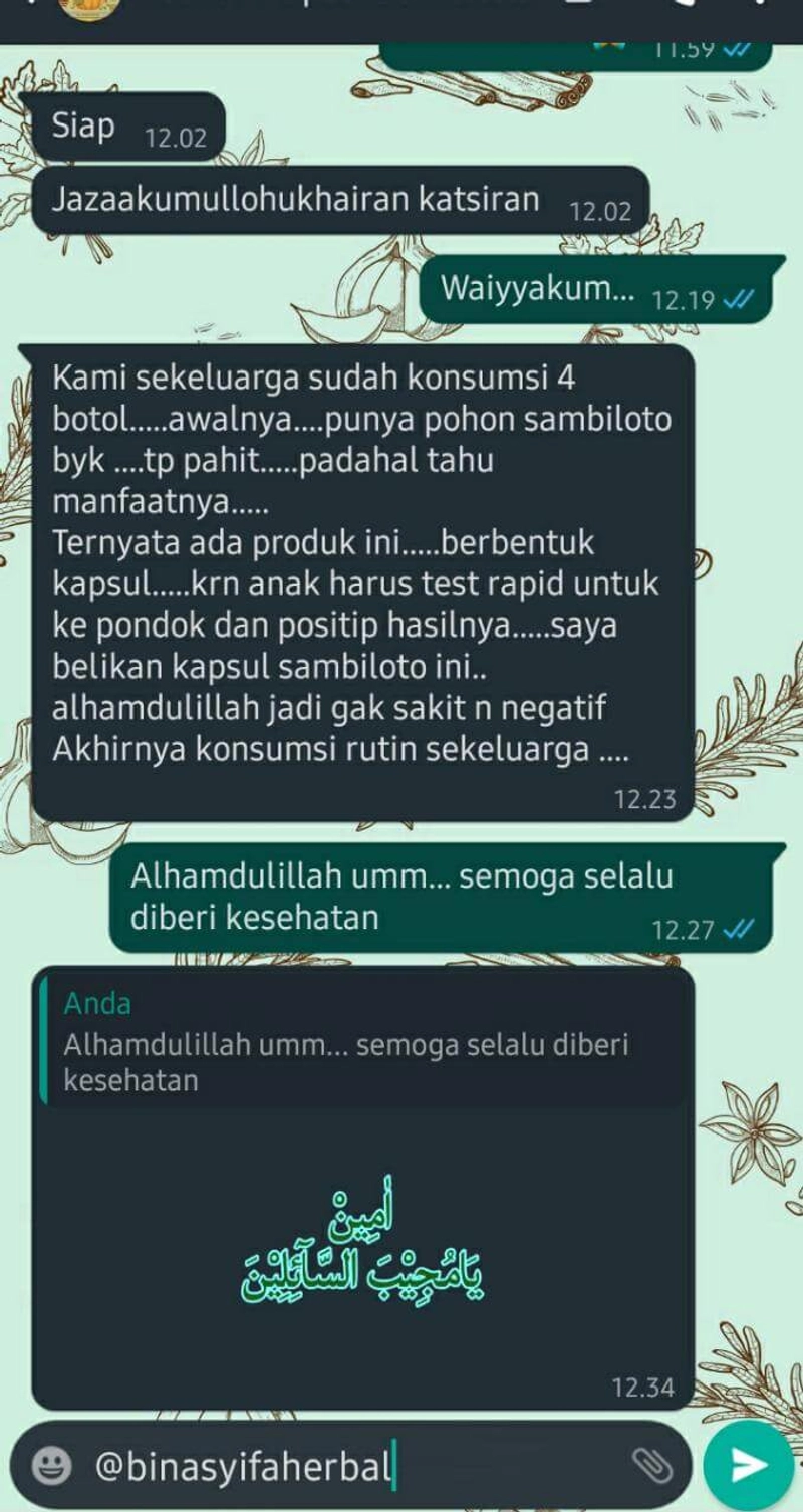 Product image KAPSUL SAMBILOTO Binasyifa Menormalkan Gula Darah Meningkatkan Imun Tubuh Menambah Daya Tahan Tubuh 60 kapsul Herbal