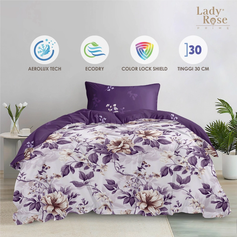 Product image LADY ROSE OFFICIAL - Lady Rose Prime - Bed Cover Set Petunia 120x200x30 Single Fitted