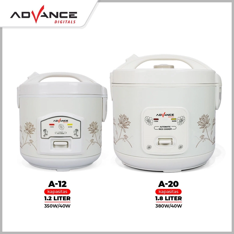 Product image Advance Digitals Indonesia - Rice Cooker Mini A-12 Penanak Nasi Serbaguna 3in1 Listrik Gratis S 1.2 Liter Default
