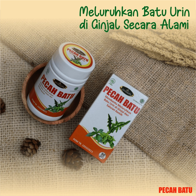 Product image PECAH BATU Obat Batu Ginjal Sakit Pinggang Penghacur Batu Ginjal Infeksi Saluran Kemih Kencing BPOM 60 kapsul Herbal