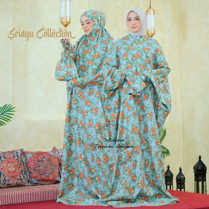 Product image SRIAYU COLLECTION - Mukena Terusan Sakura All size Green