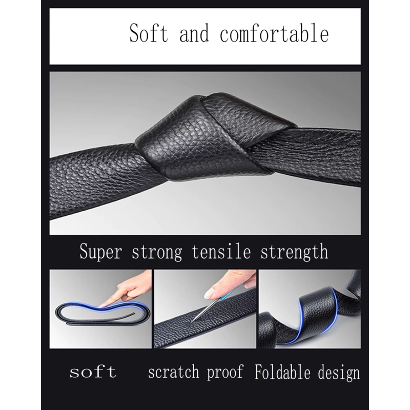 Product image KAHASIL - Ikat Pinggang Sabuk Gesper Pria Kulit Kepala Besi Model Rel Panjang 120cm KHBELT041 all variant HITAM