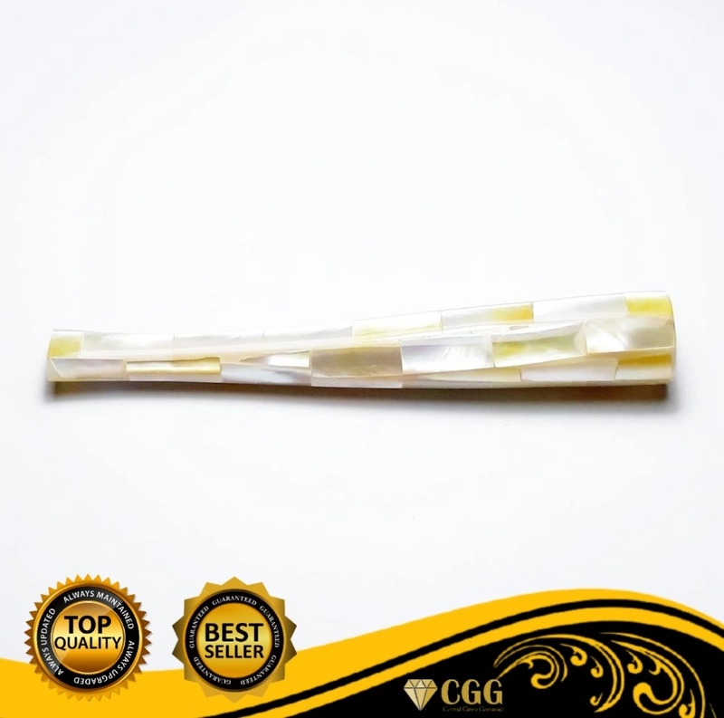 Product image CENTRAL GROSIR GEMSTONE - Pipa Kerang Mutiara 10cm Kuning Putih