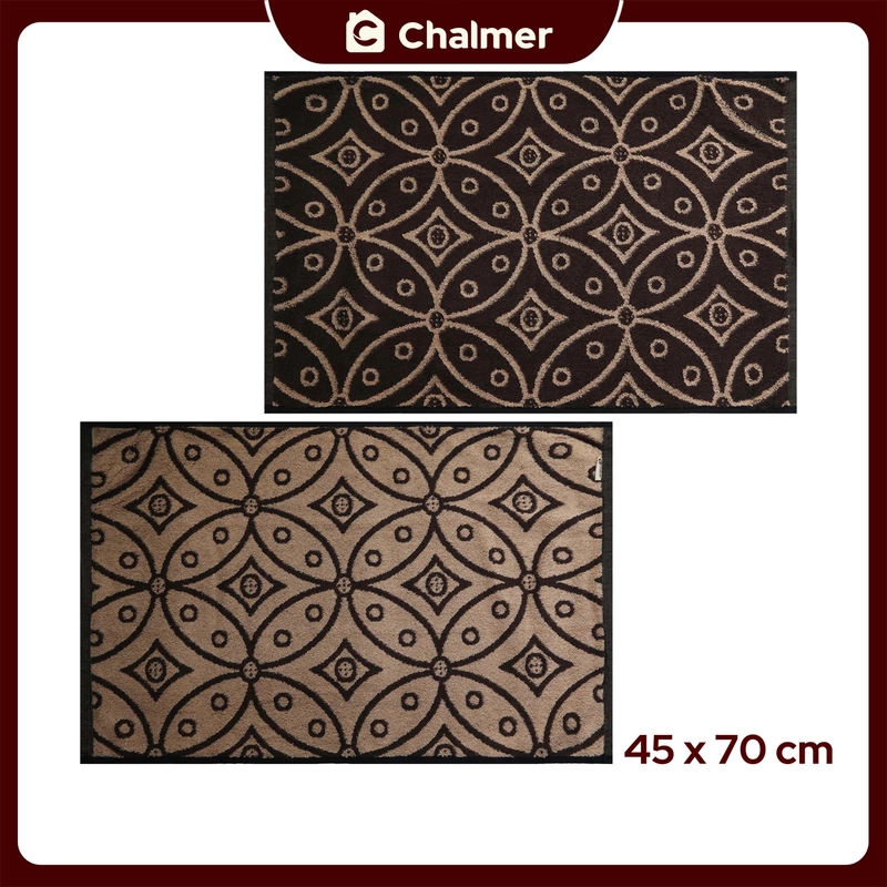 Product image Chalmer - Keset Chalmer 45 x 70 cm Keset Handuk Motif Keset Dapur Keset Kamar Mandi Bolak Balik 45x70 cm Brown Batik