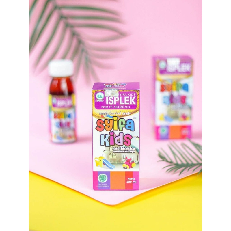 Product image Herbal Indo Utama - Madu Anak Syifa Kids ISPLEK Atasi Flek Gangguan Pernafasan 100 ml 100 ML Madu anak