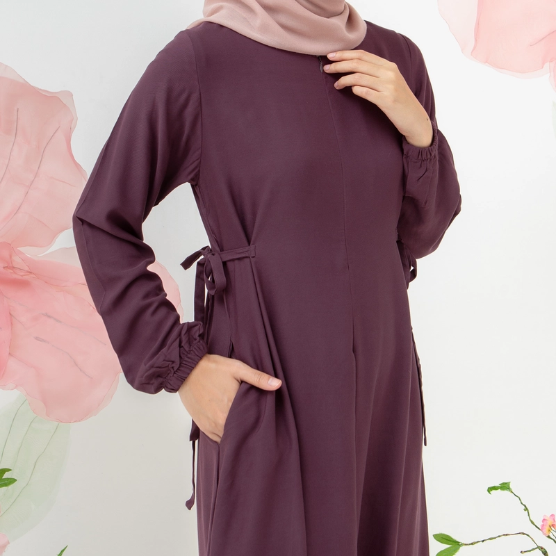 Product image Lusianasae - Lusianasae - Edelweiss dress warna Ungu bahan Rayon twill premium S UNGU
