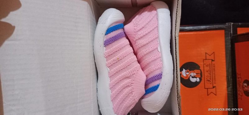 Product image JZ 0-2 Th Sepatu Bayi Stripe Non Slip 20 Pink