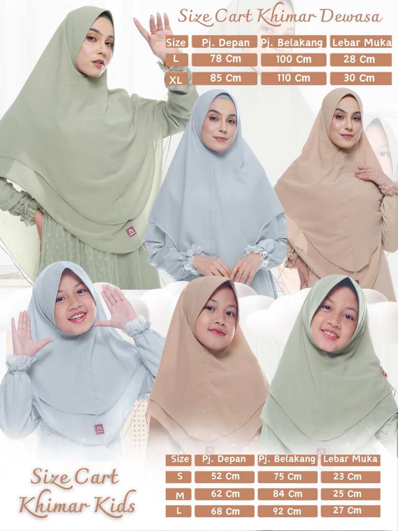 Product image Arra - [PO] Baju Sarimbit Raudhah Matcha S Khimar Anak