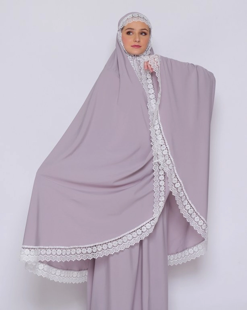 Product image DS Modest - Mukena Travel Exclusive Tipe 2in1 - Wania AllVariant GREY