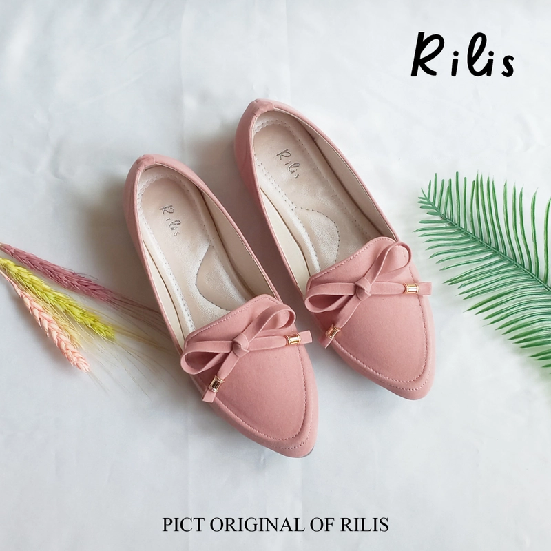 Product image Rilis - Sepatu Wanita Hanin Flat Shoes Suede (Rilis 31) 38 Peach