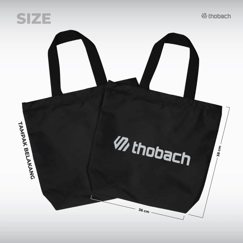 Product image Thobach official - THOBACH Tote Bag Anti Air Waterproof LOGO 2 WARNA BLACK