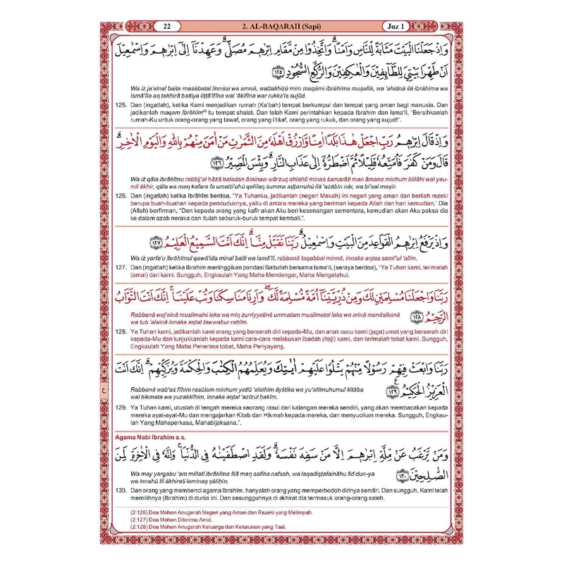 Product image Al-Quran Terjemah Edisi Doa Al-Hadi A4 HC