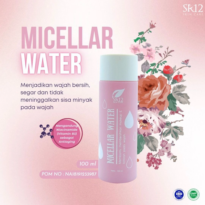 Product image SR12 Micellar Water Membersihkan Kulit Dari Kotoran Dan Makeup Tanpa Dibilas 100 ml Micellar Water