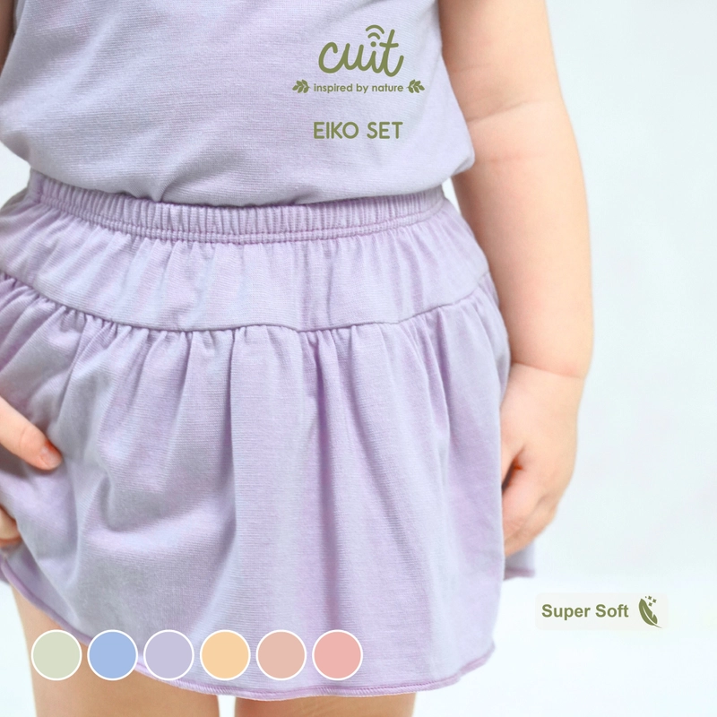 Product image Kintakun Baby - KINTAKUN BABY X CUIT Eiko Setelan Baju Anak Perempuan Ruffle Rok S (3-6 Bulan) Apricot Blush