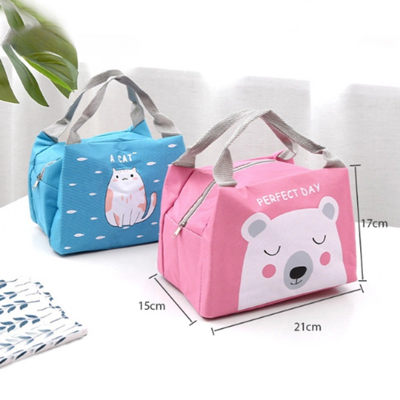 Product image KAHASIL - Tas Bekal Lunch Bag Tempat Penyimpanan Makanan Anak Sekolah Karakter KMJ248 UNICORN-HITAM
