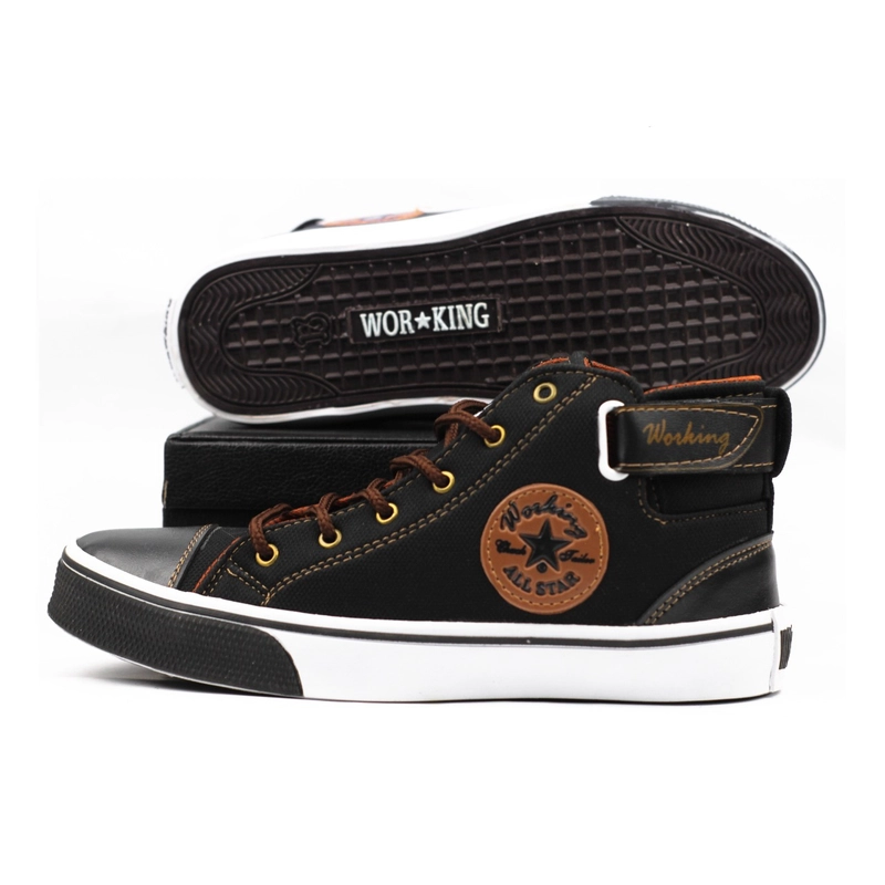 Product image Working Shoes - SEPATU RUNNING PRIA WORKING CNVRS BOOTS CASUAL 38 Hitam