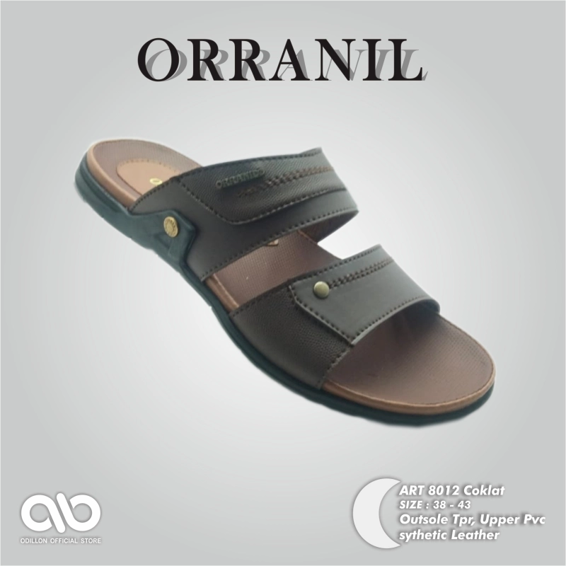Product image Odillon - Orranil - 8012 / Sandal Slip On Pria Casual 38 BROWN