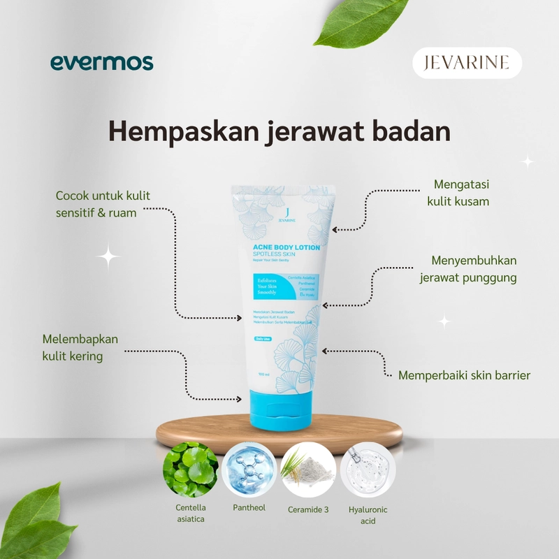 Product image Jevarine - Skin Body Castile Soap + Acne Body Lotion Spotless Skin Bundling 1 Paket