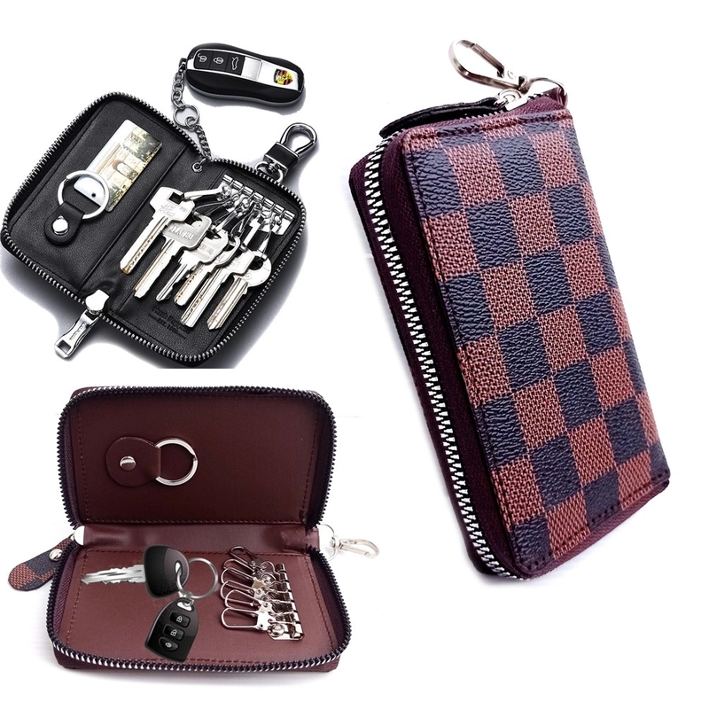 Product image Lanc Fashion - Gantungan Kunci resleting Art Hook Inside Square Kotak warna coffee