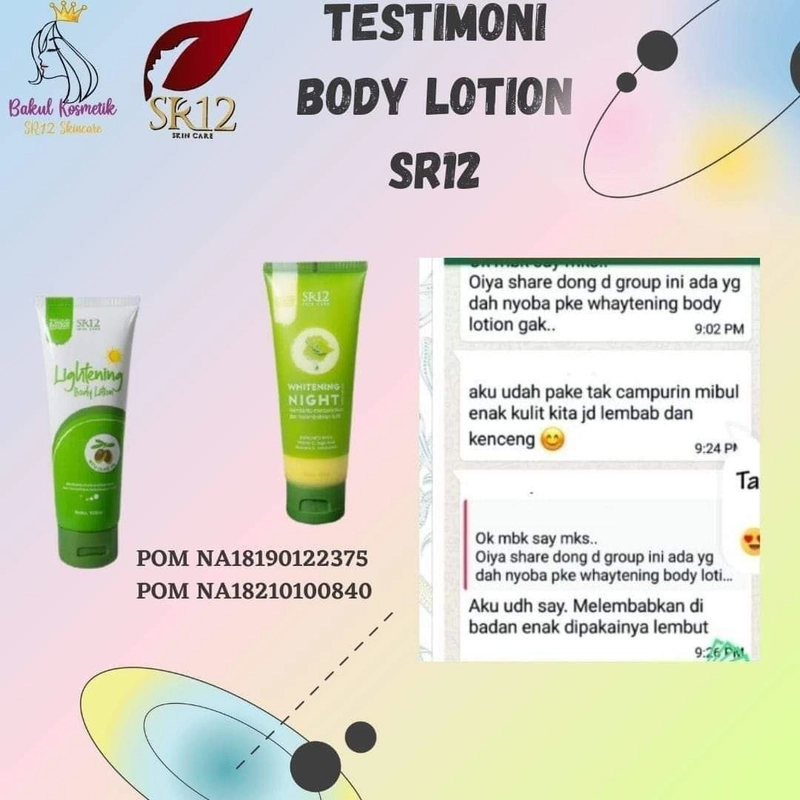 Product image SR12 Lightening Body Lotion SPF 30 PA++ Mencegah Kulit Belang 50 ml Lightening