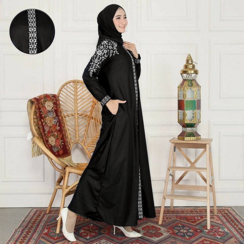 Product image Celin Fashion [TA] - GAMIS COUPLE RENATA BORDIR M L XL XXL M Hitam