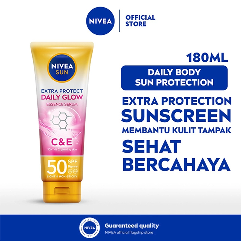 Product image Nivea - NIVEA SUN Extra Protect Daily Glow Essence Serum SPF50 180ml Pink