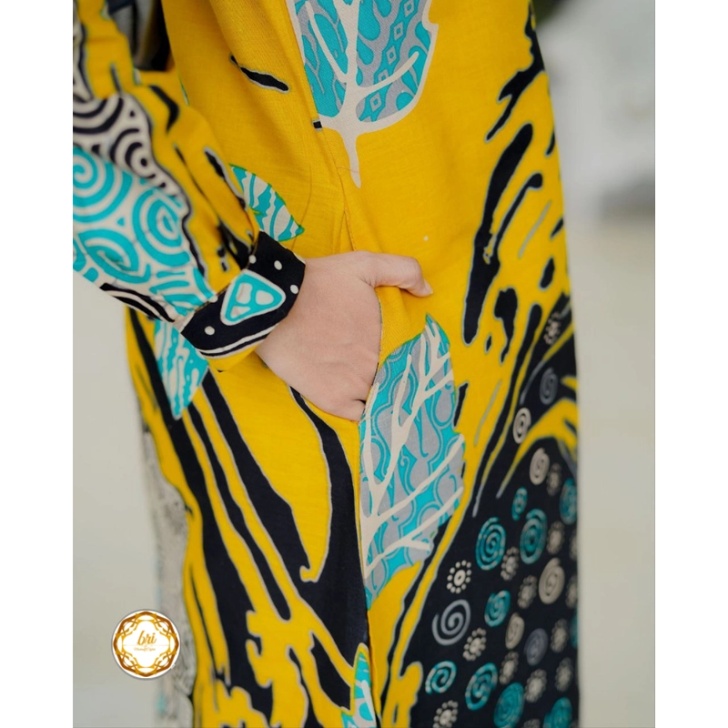 Product image Rambe Batik Indonesia - Couple Tunik Aprilia Terbaru Modern dan Exclusive Kemeja Saja Size M Aprilia
