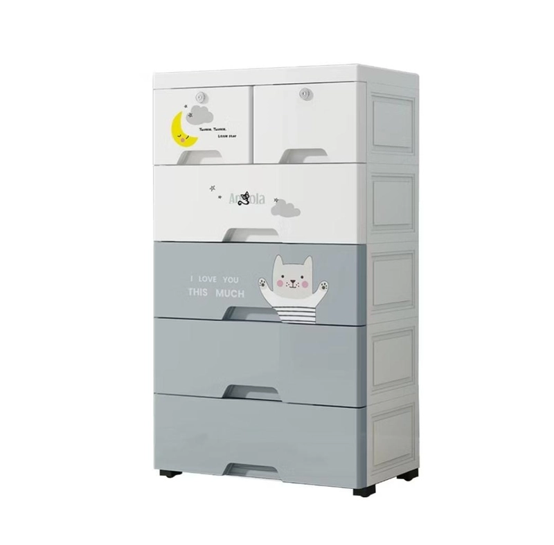 Product image Rizki Electronics - ANGOLA Lemari Pakaian Anak C70 4 TINGKAT PINK/BIRU