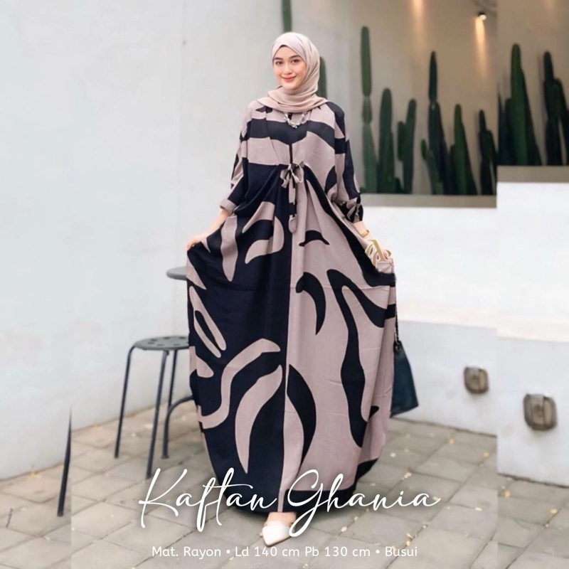 Product image Khisna collection - New kaftan ghania Busui friendly dan wudhu friendly cocok buat acara agamis maupun santai dirumah Allsize Cokhit