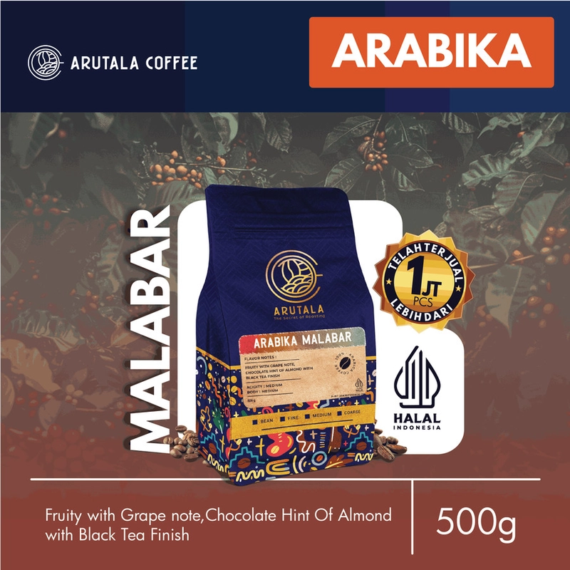 Product image Arutala - ARUTALA Kopi Arabika Malabar 500 gram 500 gram Biji