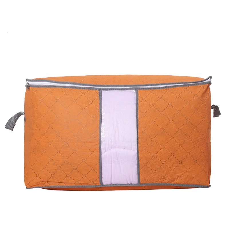 Product image KAMJE Storage Box Organizer Kotak Tempat Penyimpanan Serbaguna Sprei Selimut Bed Cover Baju KMJ109 KMJ109 LEBAR ORANGE