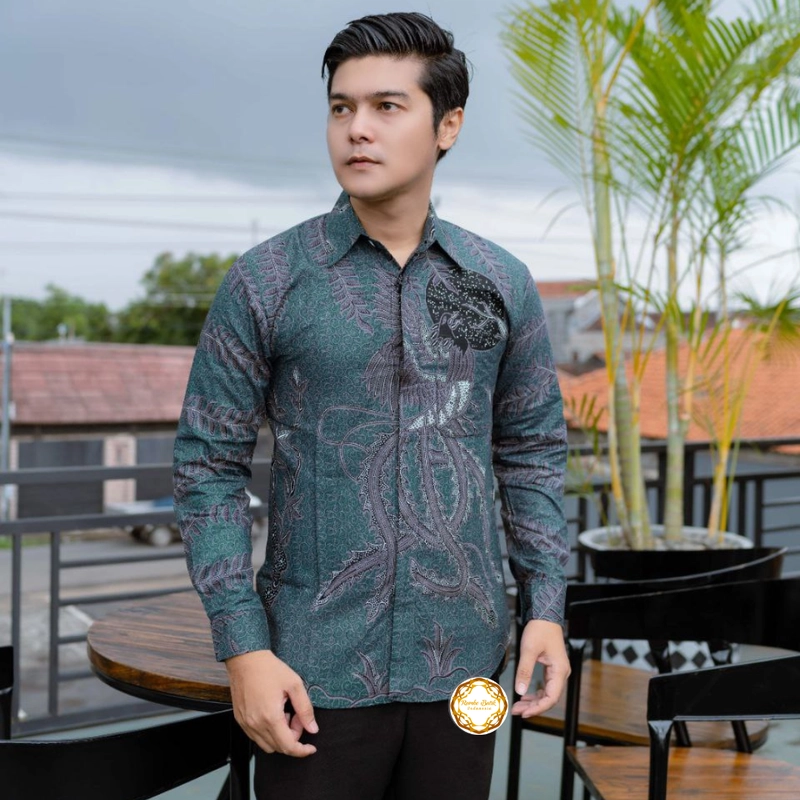 Product image Kemeja Batik New Slimfit Tebal Halus dan Tidak Luntur A4 M Motif A4
