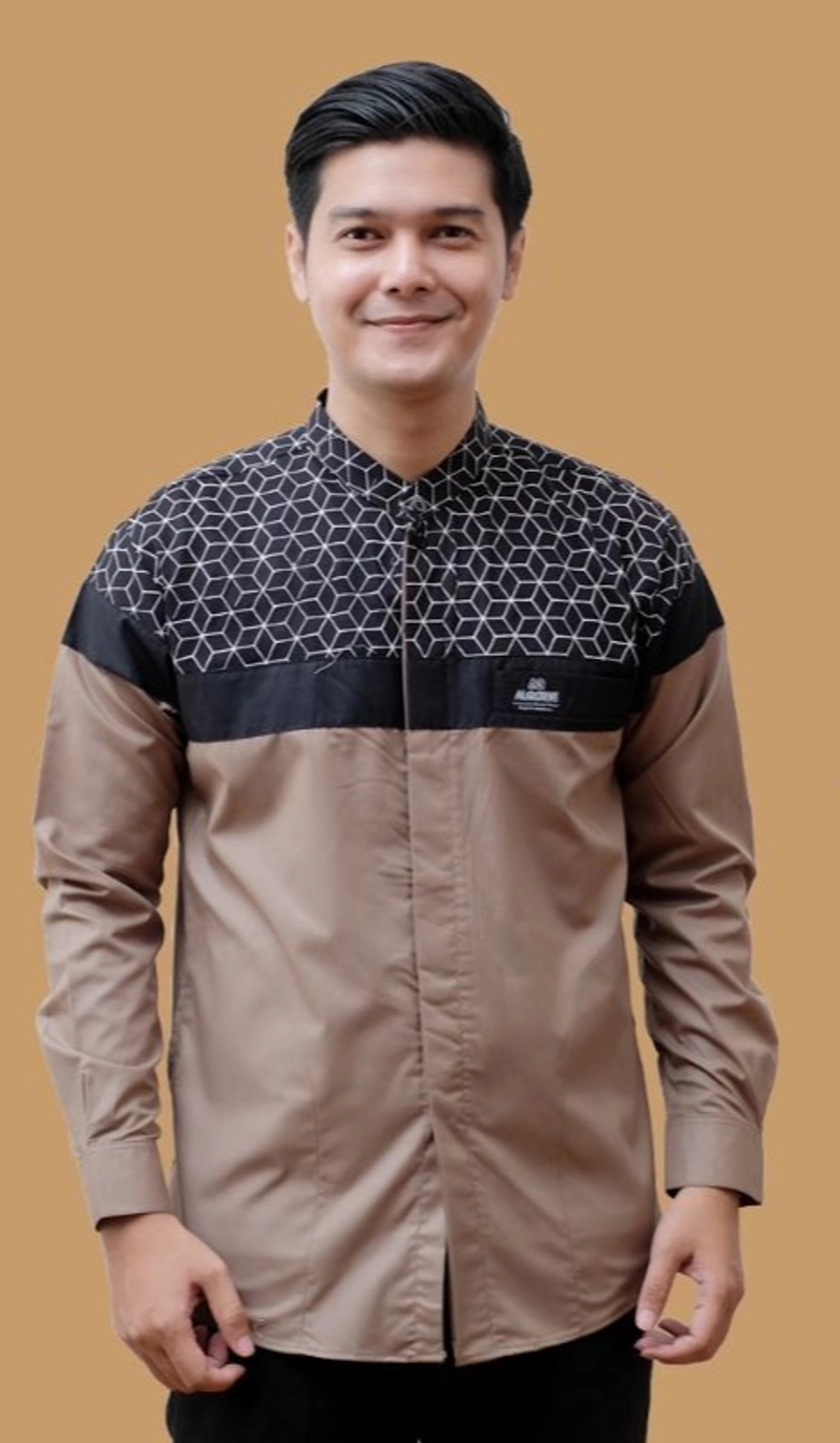 Product image Kois Batik - Baju muslim dewasa koko kombinasi batik legan panjang Xxl Coksu