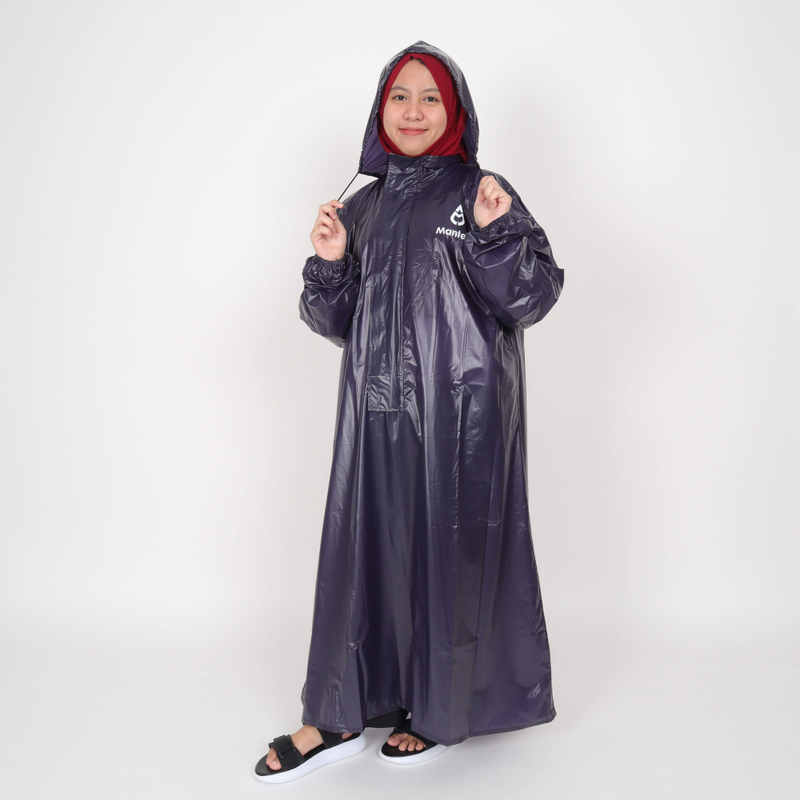 Product image Mantela - Jas Hujan Perempuan Muslimah - Mantela Syari Navy PVC All Size Navy