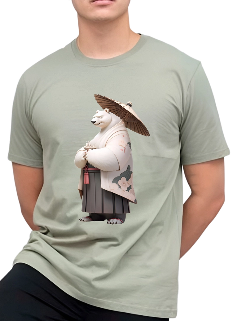 Product image astro - Kaos Pria Gambar 3Dimensi Beruang Kutub M SAGE