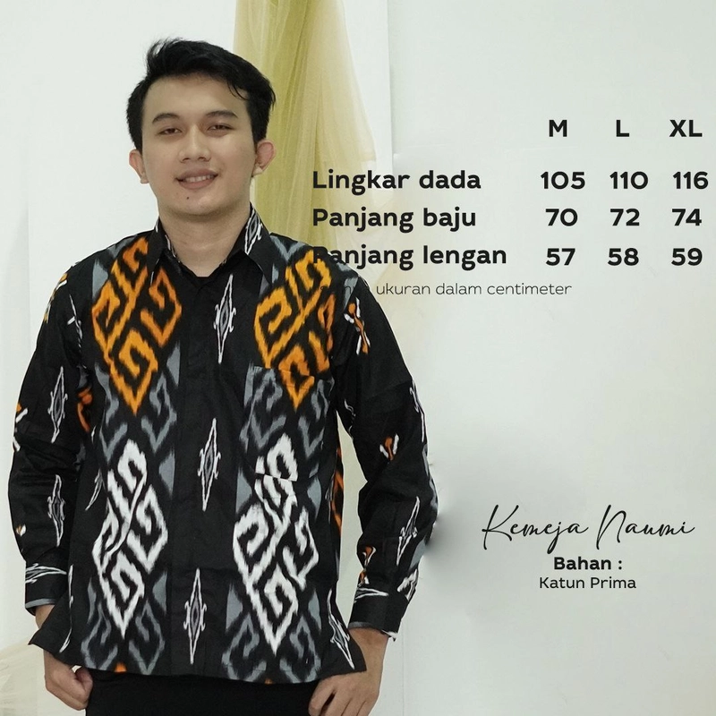 Product image COLLECTION SARJANA - Kebaya Batik Couple Naumi Batik Couple Sarimbit Terbaru - Brokat Tille Mutiara Kemeja M Naumi