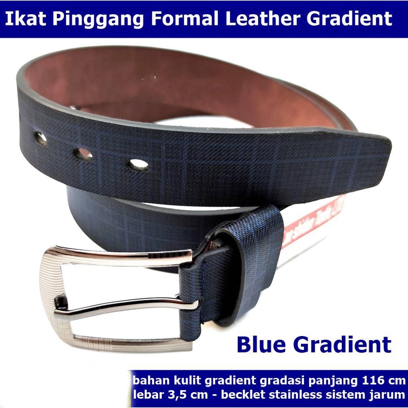 Product image Ikat pinggang Kasual Leather Gradient 116cm biru