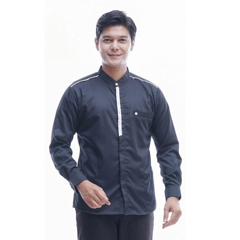 Product image Kois Batik - Baju Koko Pria Dewasa Lengan Panjang Terbaru Simpel Motif Krisna M Krisna hitam