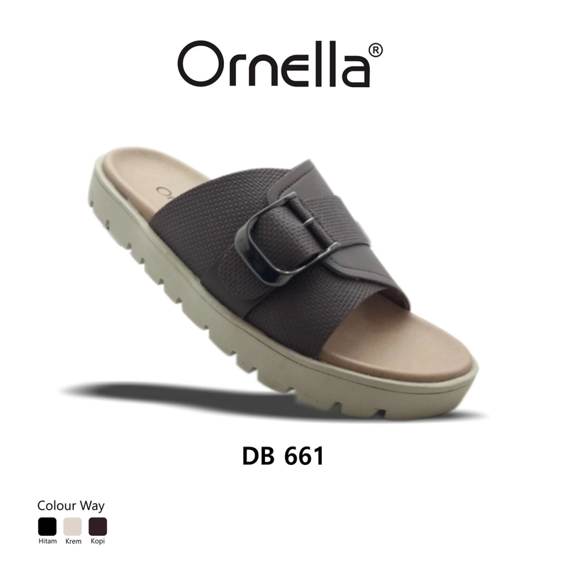 Product image Ornella - DB 661 / Sandal Slip On Wanita Casual 39 Coffee