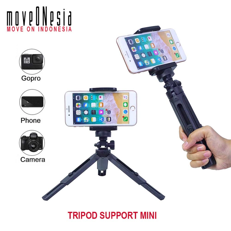 Product image Moveonesia - Tripod Support Mini Holder U Handphone Extendable Braket Penyangga HP Stabilizer Kamera TRIPOD SUPPORT RANDOM
