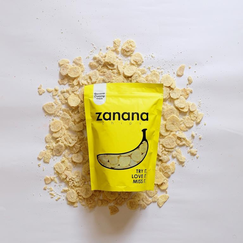 Product image Zanana Chips Paket Creamy Milk 3 pcs - Keripik Pisang Bumbu Tebal dan Renyah 80gr Creamy Milk