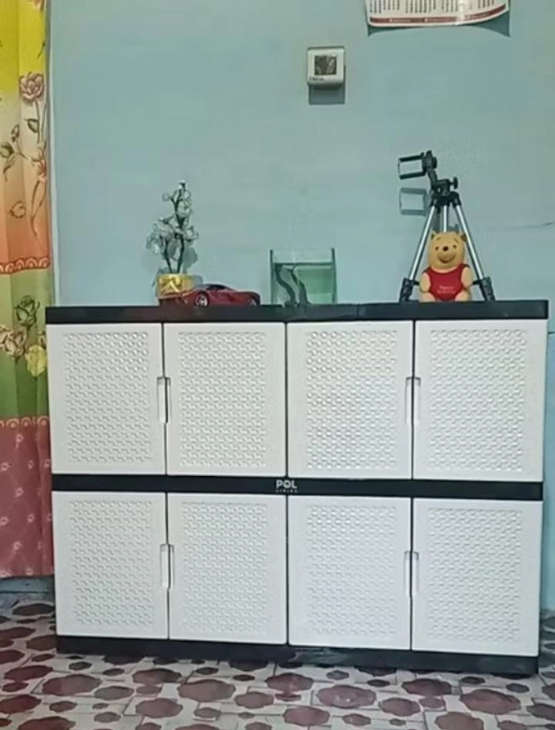 Product image Alcante - Lemari TV Serbaguna Rotan botega Plastik 2 Susun 2 varian random