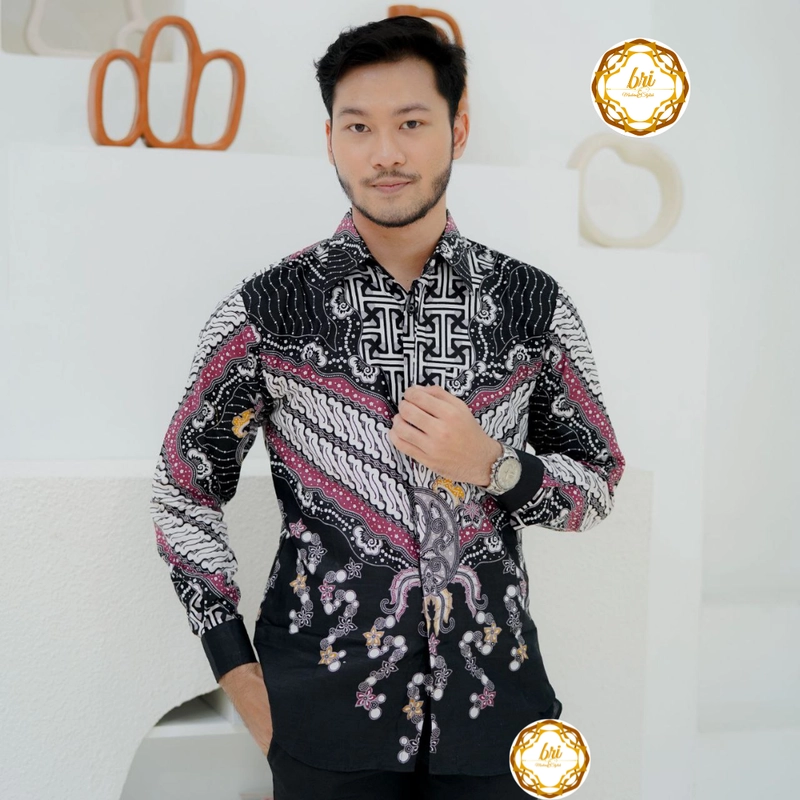 Product image Rambe Batik Indonesia - Couple Tunik Lakshani Modern dan Exclusive Kemeja Saja Size M Lakshani